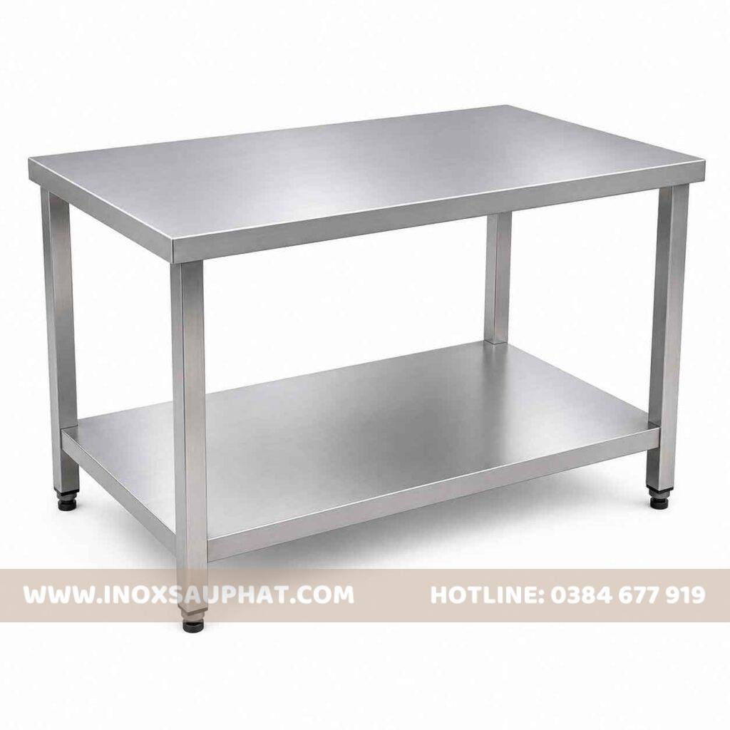 Bàn inox công nghiệp 2 tầng