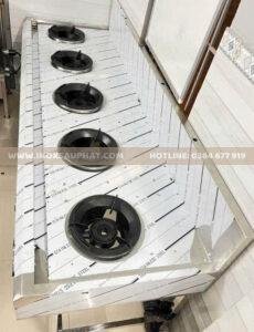 Bếp á inox 5 họng công nghiệp
