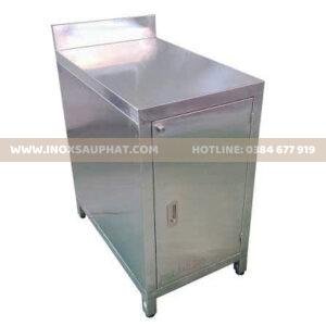 Tủ inox đơn có cửa và mặt bàn