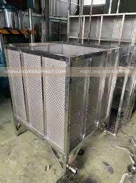 Xe đẩy inox có cửa lưới