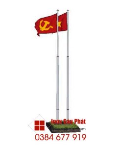 Cột cờ inox - làm cột cờ inox ở TPHCM - Sáu Phát