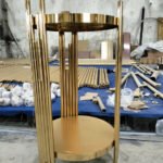 Bàn đứng inox mạ vàng