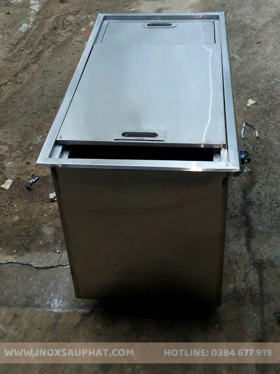 thùng đá inox thực tế
