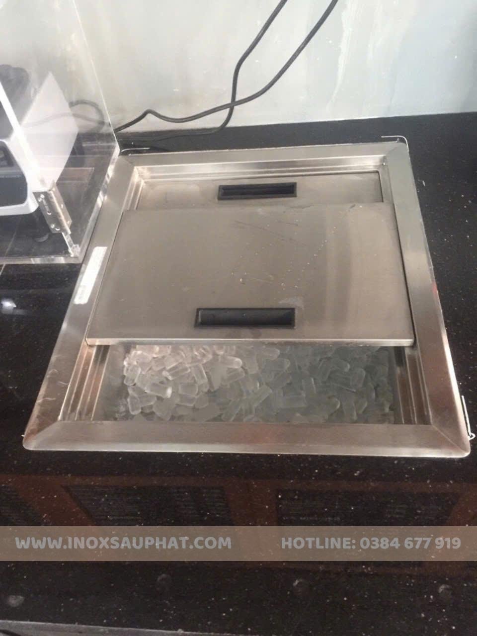 thùng đá inox thực tế