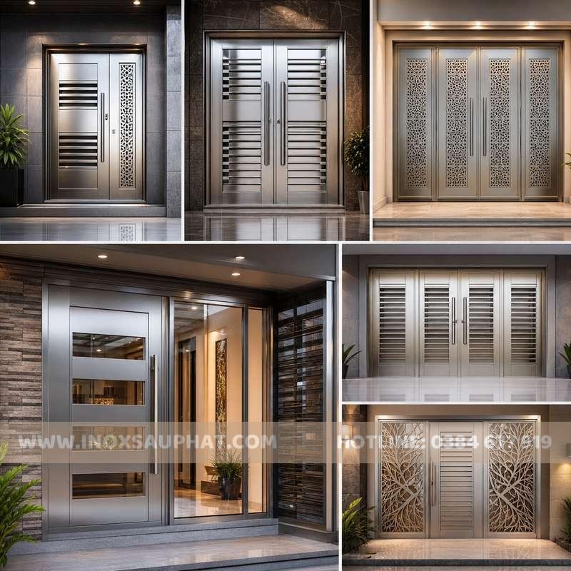 tổng hợp mẫu cửa inox 304 đẹp năm 2026