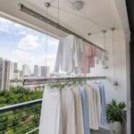 Giàn phơi quần áo inox thông minh lắp ban công chung cư