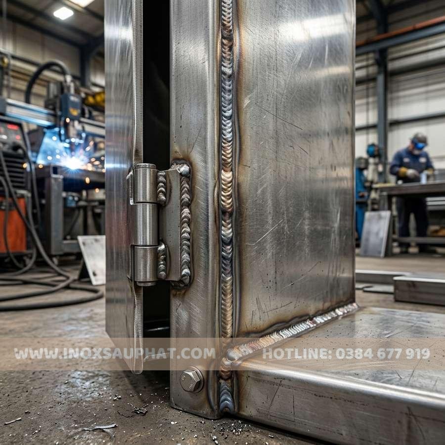 Độ dày và mối hàn chắc chắn của tủ inox công nghiệp